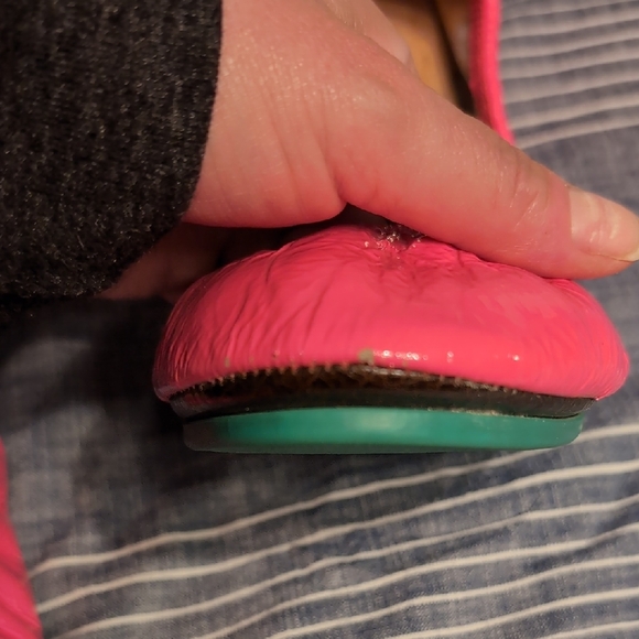 Hot Pink Tieks Patent Leather ballet flats - Picture 4 of 7